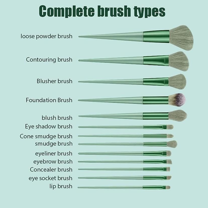 13pc Makeup Brush Set With Soft Fluffy Pouch Cosmetic Makeup Brush (Pack of 13) view 2
