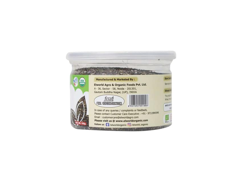 Elworld Agro & Organic Food Products Chia Seeds 160g view 2