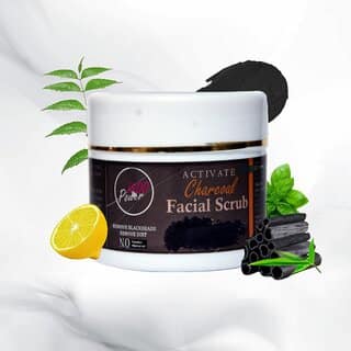 INDOPOWER ADd48 -ACTIVATED CHARCOAL FACIAL SCRUB 100g.