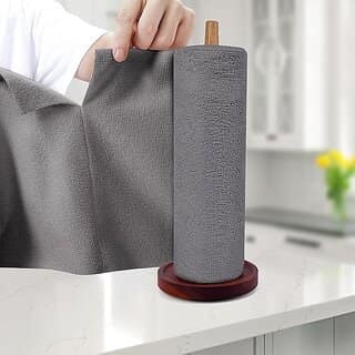 KSTAR Microfiber Cleaning Cloth Roll 25x25CM Reusable Tear-Away Towels Washable Super Absorbent Lint Free Cleaning Rags for Kitchen, Car, Garage and Home (Multicolor 1 Roll, 20 PCS)