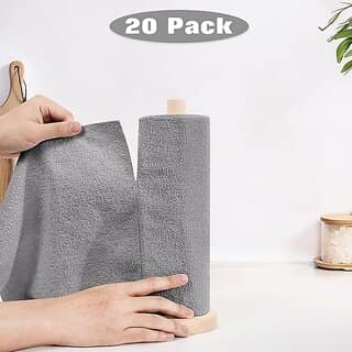 KSTAR Microfiber Cleaning Cloth Roll 25x25CM Reusable Tear-Away Towels Washable Super Absorbent Lint Free Cleaning Rags for Kitchen, Car, Garage and Home (Multicolor 1 Roll, 20 PCS) view 6