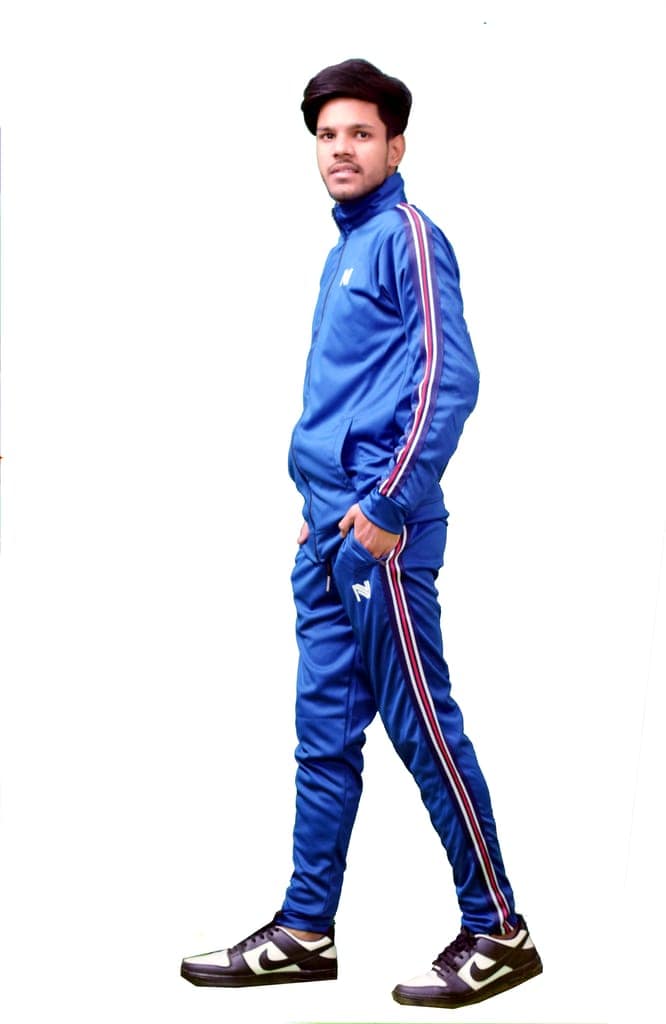 NVA Men's Gym, Yoga, Sports, Running Active Wear Regular Fit Color Block Tracksuit Set With Zipper Pockets view 3