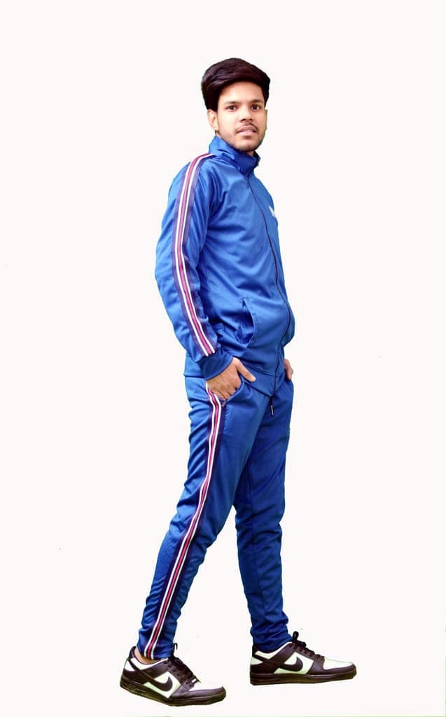 NVA Men's Gym, Yoga, Sports, Running Active Wear Regular Fit Color Block Tracksuit Set With Zipper Pockets view 4