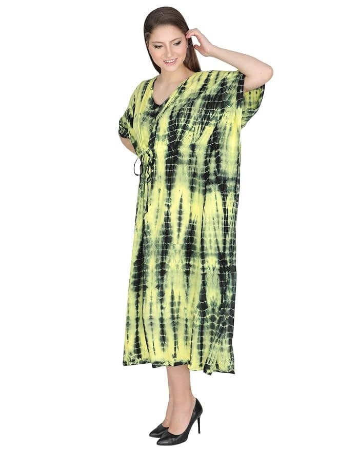 Women Fashion Rayon Long Cover Up Maxi Summer Dress Night Dress Kimono Style Kaftan Nightgown view 2