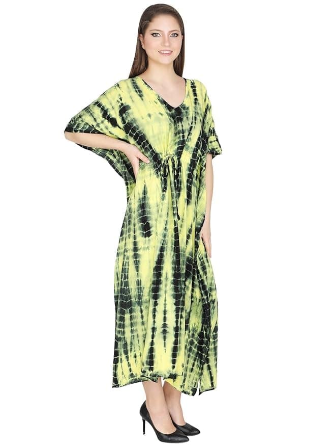 Women Fashion Rayon Long Cover Up Maxi Summer Dress Night Dress Kimono Style Kaftan Nightgown view 3