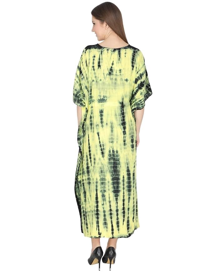 Women Fashion Rayon Long Cover Up Maxi Summer Dress Night Dress Kimono Style Kaftan Nightgown view 5