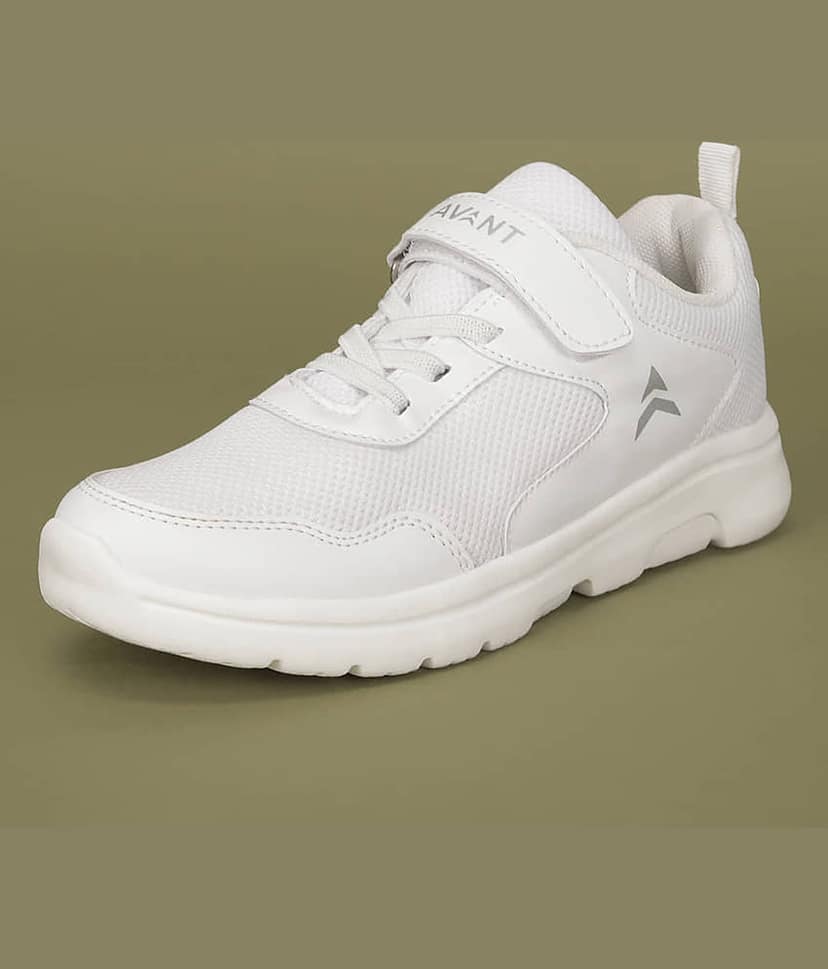 Avant ZoomPlay White Boy's School Shoes view 3
