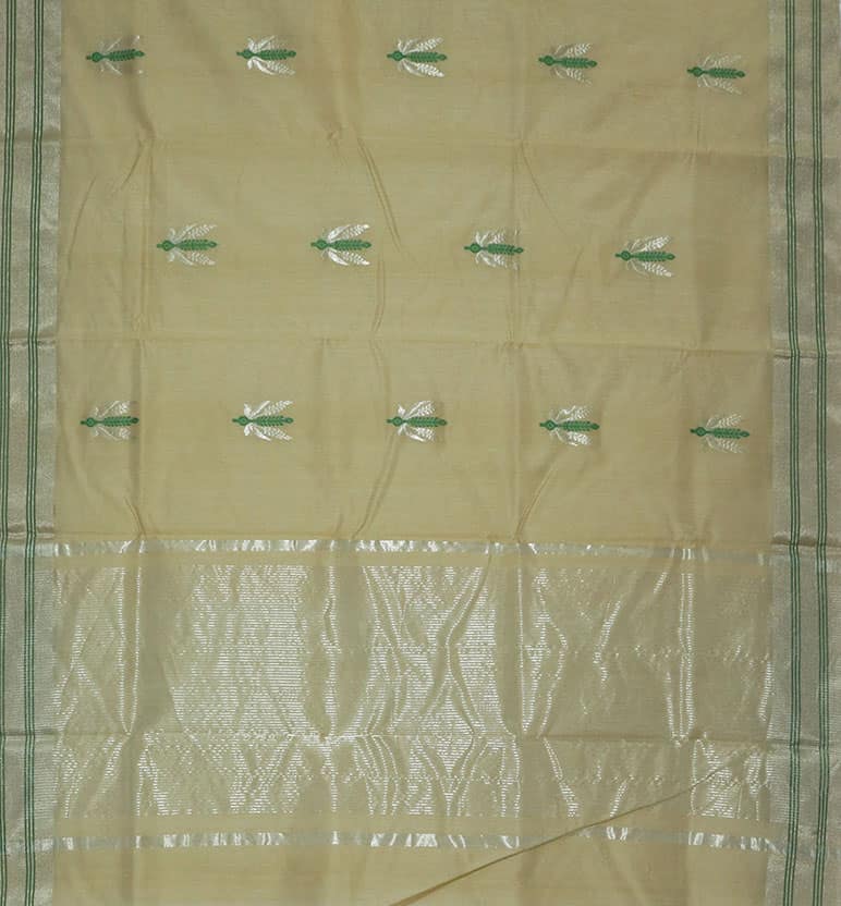 Handloom Chanderi Silk By Cotton Saree view 2