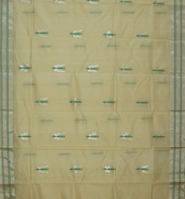 Handloom Chanderi Silk By Cotton Saree view 3