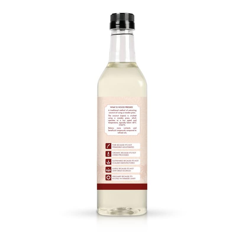 Wood Pressed Coconut Oil 500 ml view 3