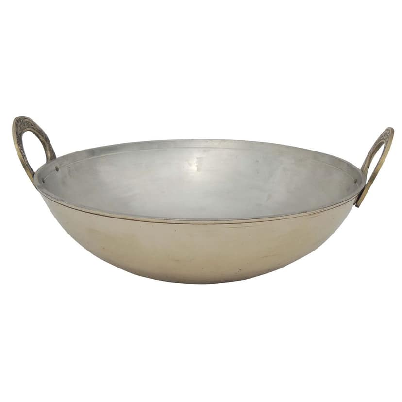 Brass Kadai With Kalai Work, 3.5 Liter (ZMAS173 F) view 2