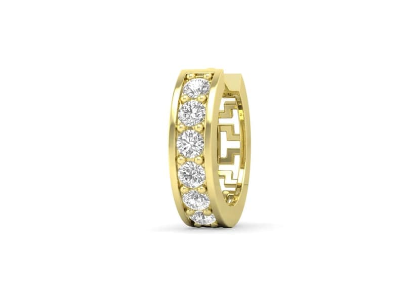 Legion Solitaires Men's Hoop Earring (1 Pc Only) view 2