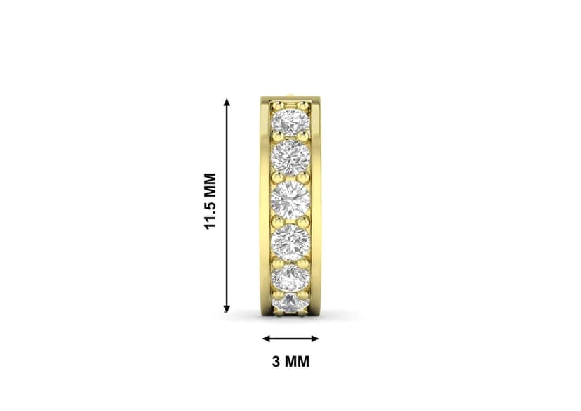 Legion Solitaires Men's Hoop Earring (1 Pc Only) view 9