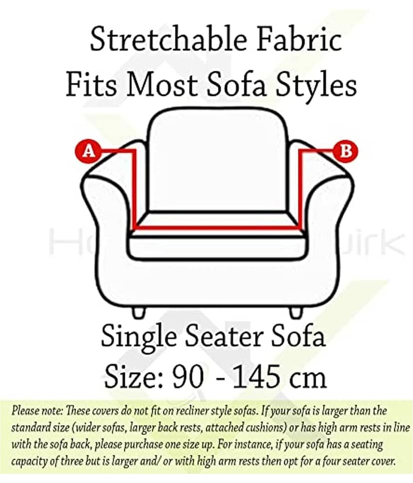 House Of Quirk 1 Seater Polyester Sofa Cover ( Pack of 1 ) view 2