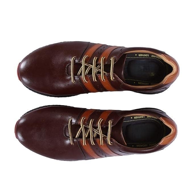 HITCARO Men Proffessional Leather Golf Shoes | Lace-Up | Phylon Sole |Waterproof | Comfortable | Breathable | Sports Shoes view 3