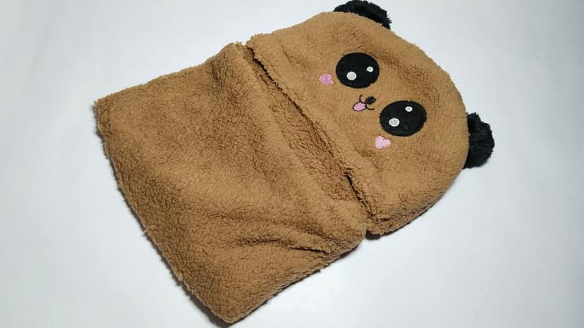 Cute Cartoon Panda Ear Hooded Scarf for Kids view 4