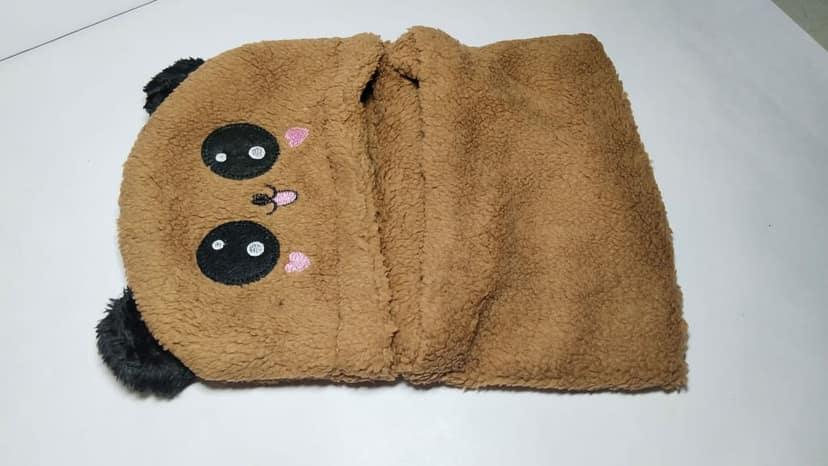 Cute Cartoon Panda Ear Hooded Scarf for Kids view 5