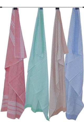 APCO Handloom (A Andhra Pradesh Govt Emporium)- Pure Handloom Chengai Cotton Towels | CTL0018 (Set of 4)