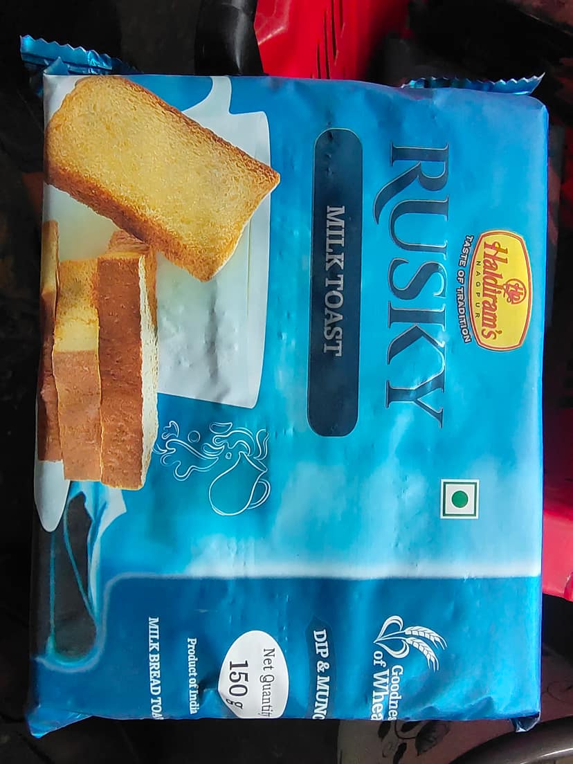 Haldirams milk toast rusky