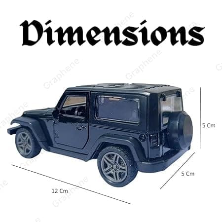 GRAPHENE 1:32 Scale DieCast Metal Pull-Back Action Openable Doors 4x4 Thar/Jeep view 2