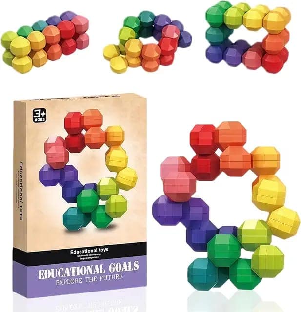 FIDEO Sensory Fidget Balls for Kids, Rainbow Popper Stress Relief Toy|Quiet Sensory Activity Balls for Toddlers & Children|Fine Motor Skill, Focus & Interactive Travel Toy for Home School view 3