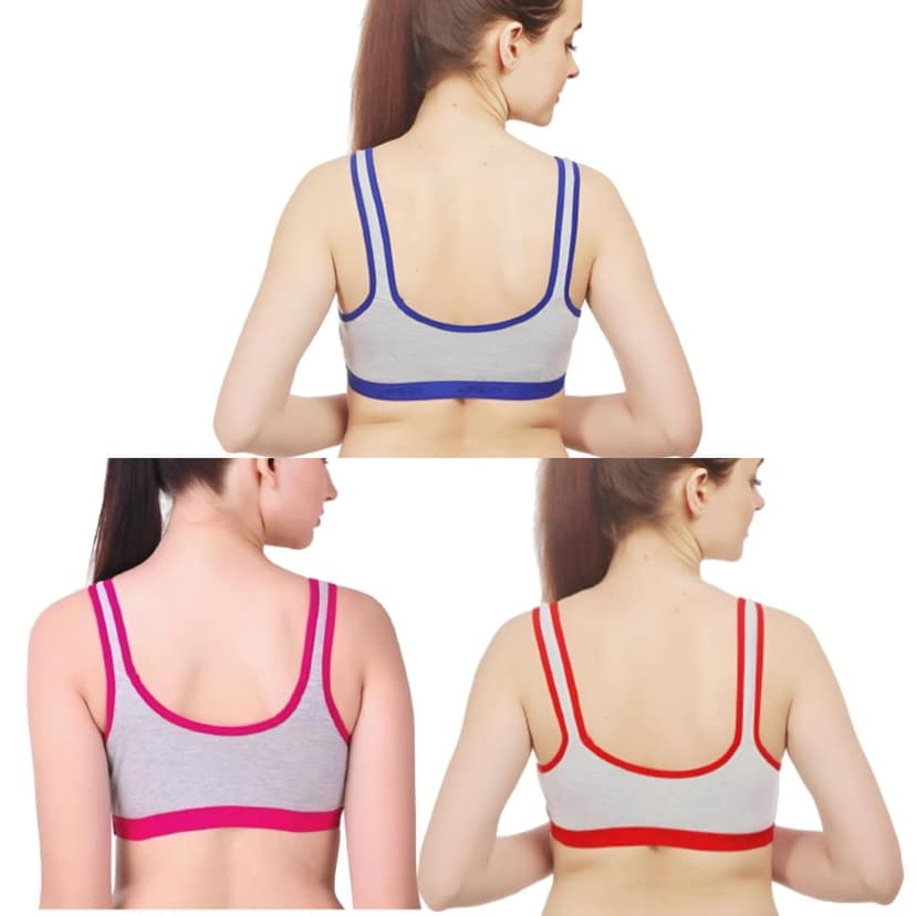 FASHION BONES Full Coverage | Sports Cotton Blend Bra | Pull-on Bra for Women Combos | Multicolor Size (28-40) view 6
