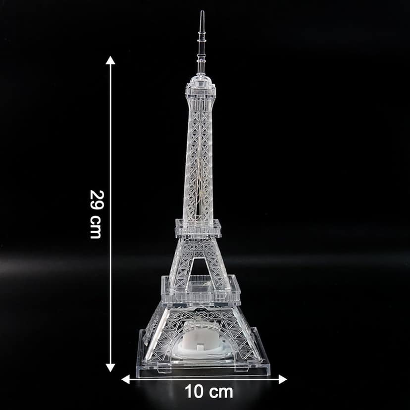 LED Eiffel Tower Decorative Night Light – Multicolor Crystal Lamp view 2