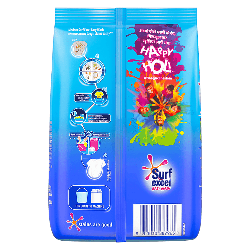 Surf Excel Easy Wash Detergent Powder, 500 G Pouch view 2