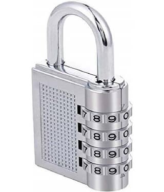 Unikkus combination 4-digit number lock for home room luggage bag safety purpose padlock