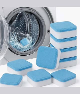 10 Pieces Washing Machine Cleaner Tablets – Deep Cleaning & Descaling for Front & Top Load Machines, Drum & Tub Stain Remover