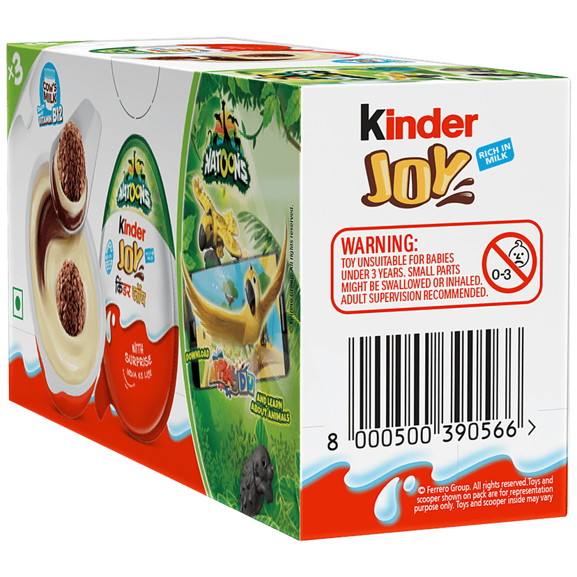 Kinder Joy Chocolate - Rich & Creamy, Natoons, Suprise Toy Inside, 59 G (Pack Of 3) view 2