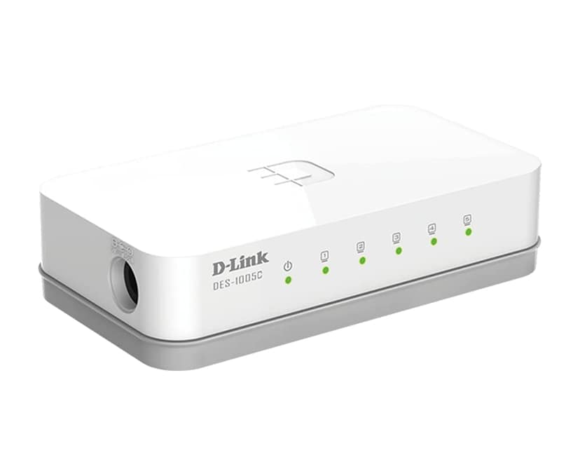 D-Link 5 Port 10/100Mbps Fast Ethernet Switch | Desktop Ethernet Splitter | Ethernet Network Hub | Plug and Play | Fanless Quiet | Desktop Design | Green Technology | Unmanaged view 2