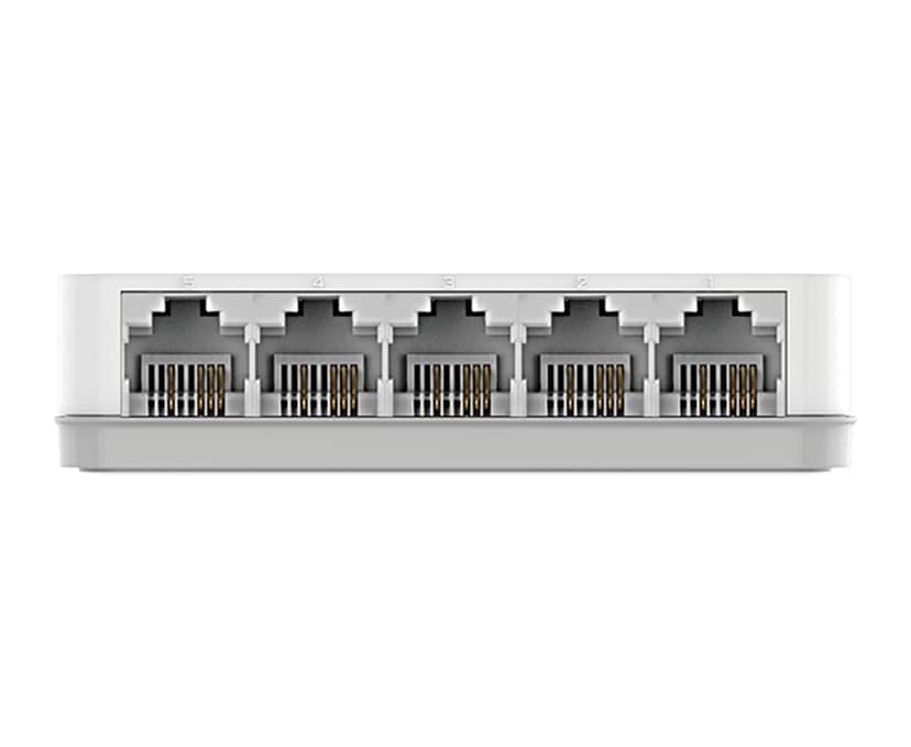 D-Link 5 Port 10/100Mbps Fast Ethernet Switch | Desktop Ethernet Splitter | Ethernet Network Hub | Plug and Play | Fanless Quiet | Desktop Design | Green Technology | Unmanaged view 3