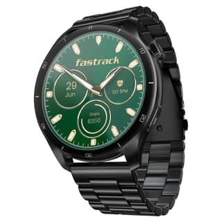 Fastrack Dezire FX1 PRO Fashion Smart Watch, 1.43" AMOLED, 466*466 Pixel Resolution, SingleSync BT Calling, AI Voice Assistant, 100+ Sports Modes & Smartwatch Faces, Upto 5 Day Battery, IP68 (Black)