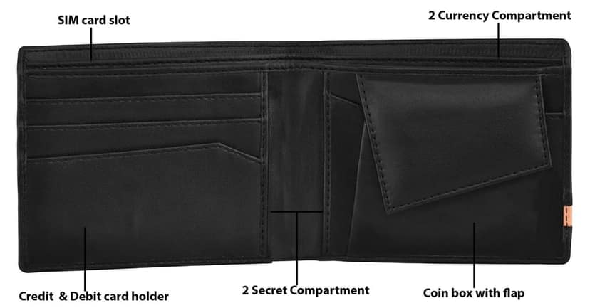 Edition Bi-Fold Premium Faux Leather 3 ATM Card Slots Wallet for Men-B view 4