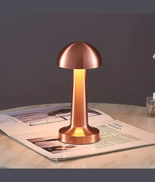 Savvy Bucket Gold Bedside Table Lamp ( Pack of 1 )