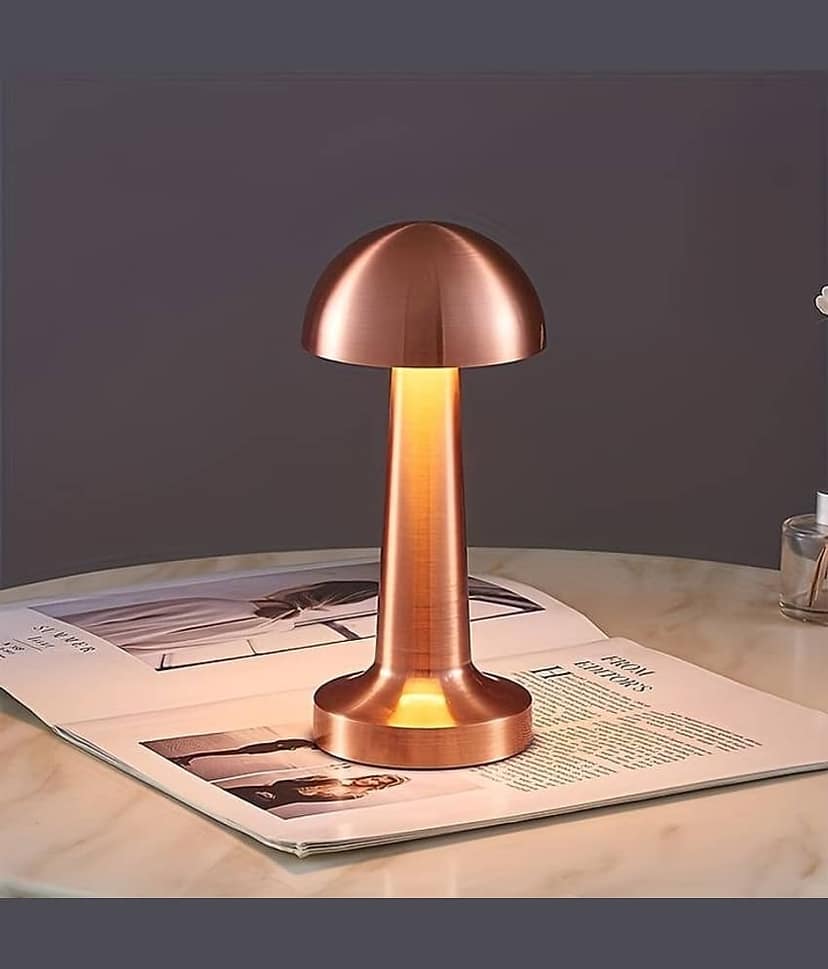 Savvy Bucket Gold Bedside Table Lamp ( Pack of 1 )