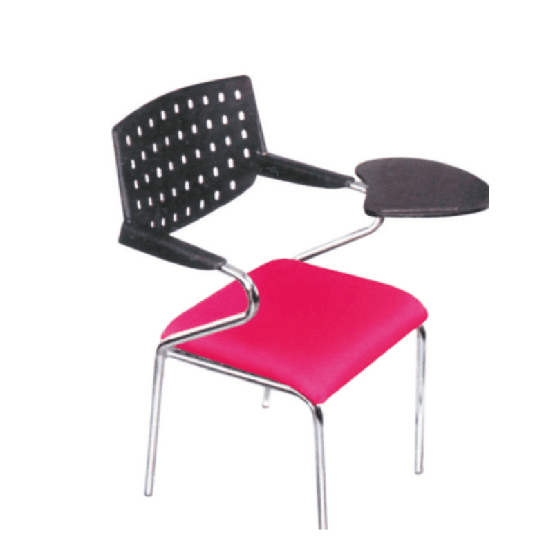 Learn With Us - Seat In Fabric, Back In Hard PP, With SS Finish Structure, 18 mm Thick Half Length Foldable Top (CS-E8)