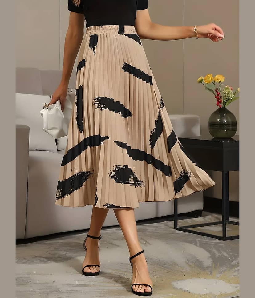 ZWERLON Black Crepe Women's A-Line Skirt ( Pack of 1 )