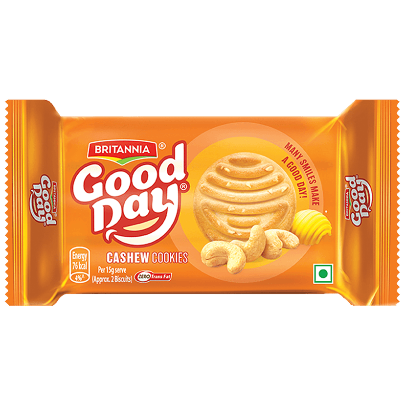 Britannia Good Day Cashew Cookies - Crunchy, Zero Trans Fat, Ready To Eat, 200 G view 2