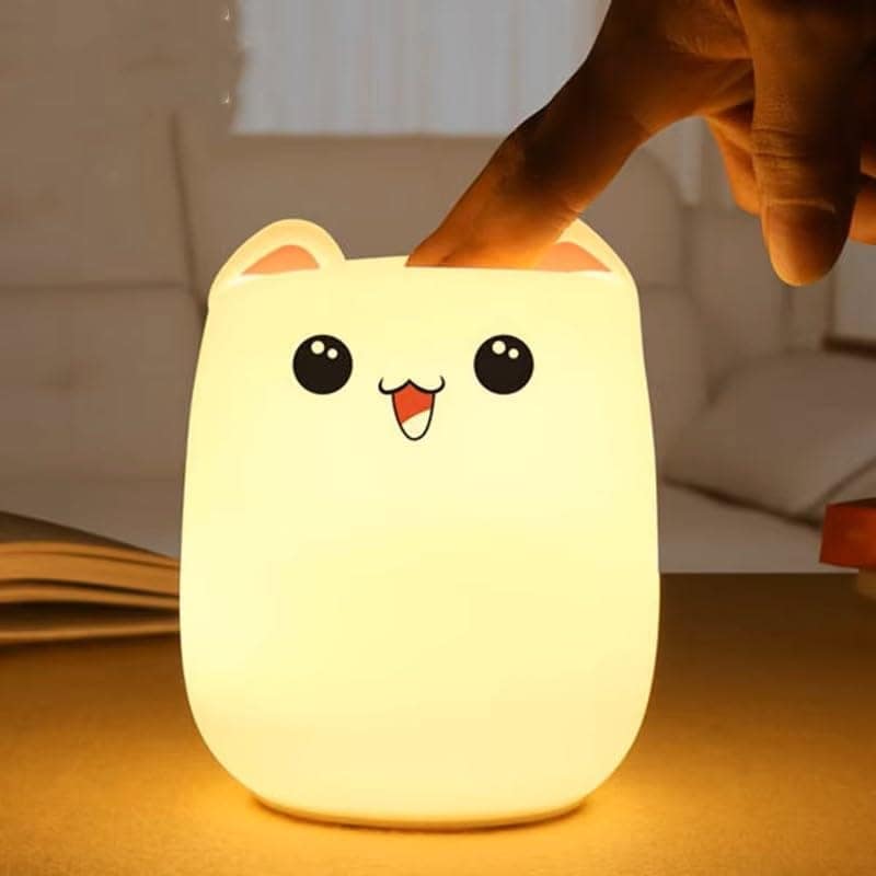 GLOWSERIE Wink Cat Night Light – Touch Control Warm LED Lamp view 2