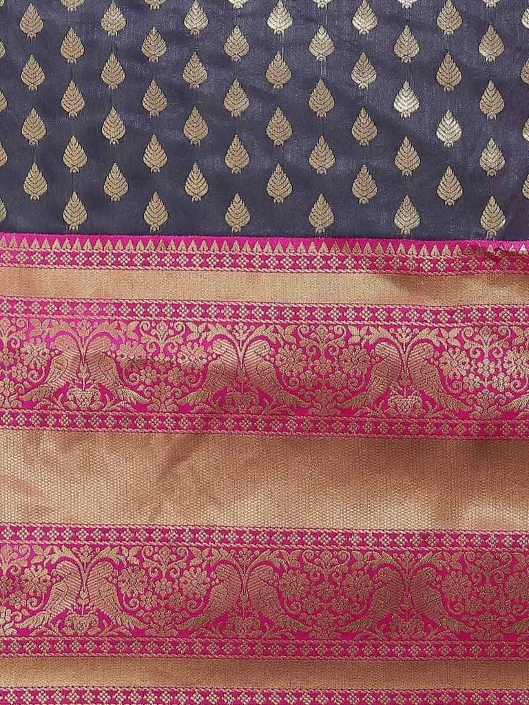 Women's Banarasi Art Silk Saree With Unstiched Blouse Piece view 3