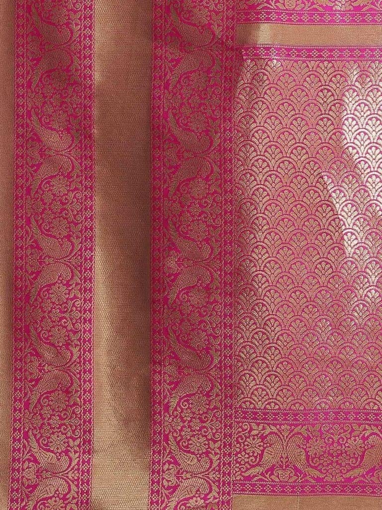 Women's Banarasi Art Silk Saree With Unstiched Blouse Piece view 4