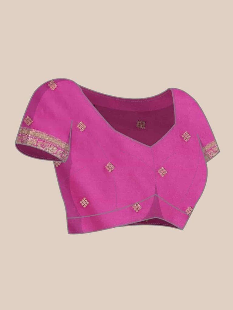 Women's Banarasi Art Silk Saree With Unstiched Blouse Piece view 6