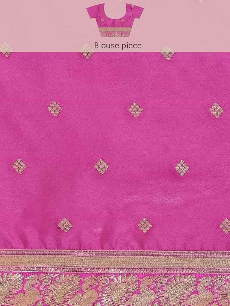 Women's Banarasi Art Silk Saree With Unstiched Blouse Piece view 7