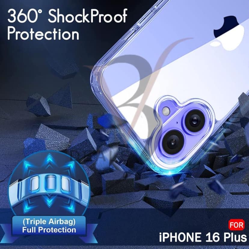 V3Deals Crystal Clear Hard Back Cover Compatible with iPhone 16 Plus 6.7 Inch | Shockproof Slim Transparent Back Cover | Scratch Resistant — Suitable for Men, Women, Girls & Boys (iPhone 16 Plus) view 4