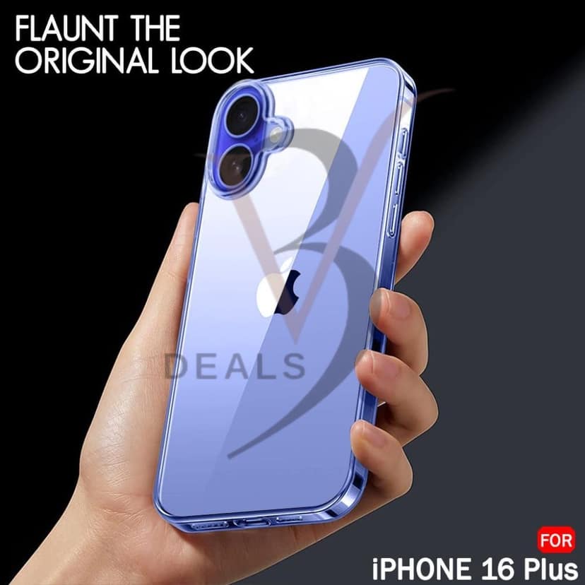 V3Deals Crystal Clear Hard Back Cover Compatible with iPhone 16 Plus 6.7 Inch | Shockproof Slim Transparent Back Cover | Scratch Resistant — Suitable for Men, Women, Girls & Boys (iPhone 16 Plus) view 7