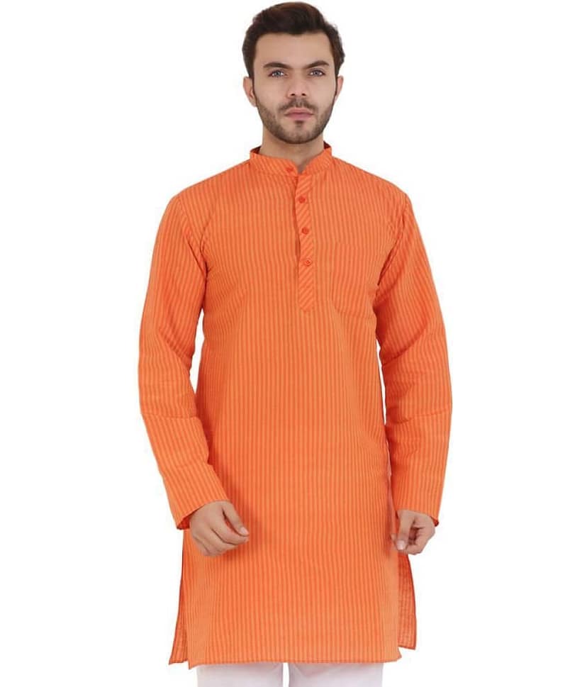 Latest Chikan - Red Cotton Men's Regular Kurta ( Pack of 1 )