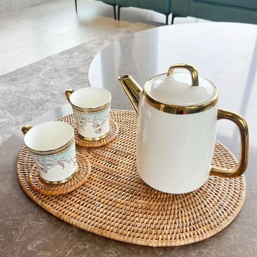 RATTAN OVAL RATTAN PLACEMAT (LARGE)