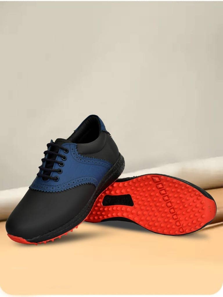 HITCARO Men's Proffessional Leather Golf Shoes | Lace-Up | Waterproof | Comfortable | Breathable view 6